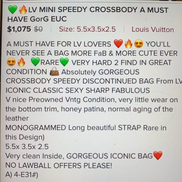 ❌SOLD❌🔥💚LV MINI SPEEDY GORG A MUST HAVE BAG💚 - Picture 8 of 8